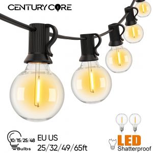 Guirlande lumineuse G40 incassable 220V 110V, guirlande lumineuse Led E12, étanche, Connectable,