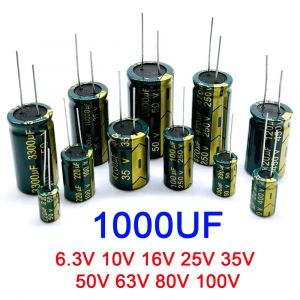 1000UF 6.3V 10V 16V 25V 35V 50V 63V 80V 100V condensateur en aluminium haute fréquence basse ESR 20%