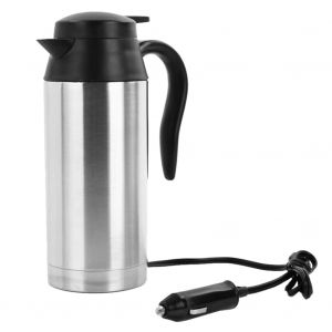 Tasse chauffante en acier inoxydable pour voiture, bouilloire &eacute;lectrique, tasse thermique, eau,