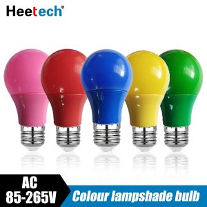Ampoule LED colorée E27 lampe barre lumineuse LED 3W 5W 7W 9W 12W rouge bleu vert jaune rose Lampara