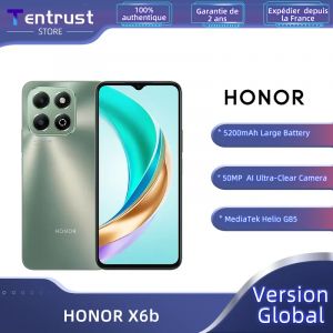 Version globale HONOR X6b smartphones 5g MagicOS 8.0(Android 14) MediaTek Helio G85 Appareil photo