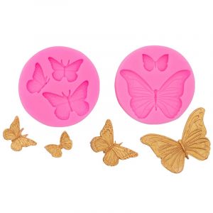 Moules papillon en Silicone, Mini moule à Fondant pour gâteau papillon, pour bricolage, chocolat,