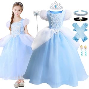 Filles princesse Cosplay cendrillon Costume enfants enfants robes fête robe de bal robe Halloween