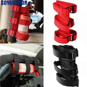 Support d'extincteur à barre de sécurité noir/rouge, support de sangle d'extincteur réglable pour