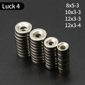 Aimant rond 8/10/12/15/20/25/30mm x trou 3/4/5/6mm aimant néodyme N35 Permanent NdFeB aimants
