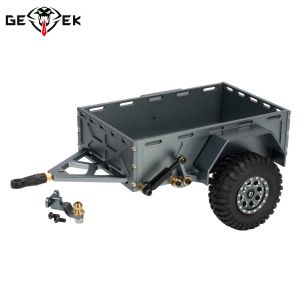 Remorque utilitaire TRX4M en aluminium CNC avec support d'attelage pour 1/18 RC chenille TRX4-M
