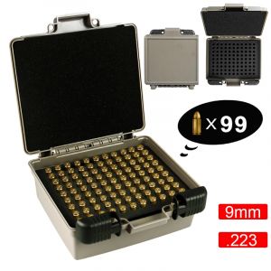 .223 7.62x39 9mm boîte à munitions 99/50 tours balles étui pistolet fusil porte-munitions cartouche