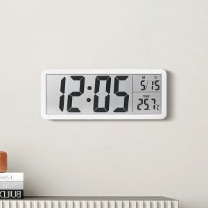 Horloge murale numérique électronique murale LCD Disply horloges multifonctions température et heure