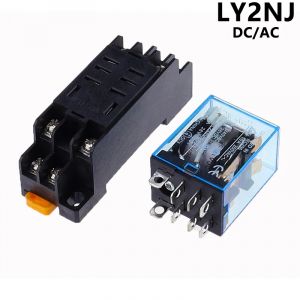 1 ensemble DC12V/24V/36V/48V/110V/220/240V AC 10A 8PIN bobine relais de puissance DPDT LY2NJ HH62P