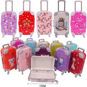 Mini bagages poupée accessoires valise mignon Anime impression licorne/chat pour 30Cm canard