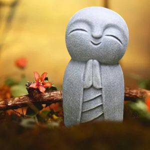 Statues de bouddha mignon petit Bouddha Jizo Sculpture Figurines ornements de jardin Jizo Buddhas