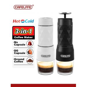 Cafelffe 3 In1 Machine à café Portable eau chaude/froide Machine à expresso manuelle pour capsules