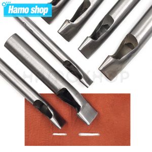 Perforateur de trous en cuir de forme ovale, 2mm-6mm de largeur, artisanat en acier, poin&ccedil;on de