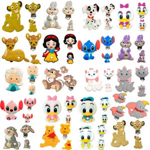 TeWindsor Silicone réinitialisation Beads for Jewelry, Princess Miss Bunny, Stitch Cat, Marie, DIY,