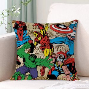 Housses de coussin d&eacute;coratives Marvel, articles de d&eacute;coration de chambre, housse de coussins de