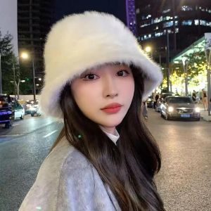 Chapeau chaud en fausse fourrure de lapin pour hommes et femmes, casquettes de pêche, chapeaux de
