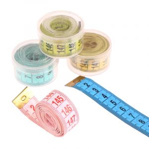 Ruban à mesurer pour couture, couleur aléatoire douce, 150cm/60 pouces, règle de mesure du corps,