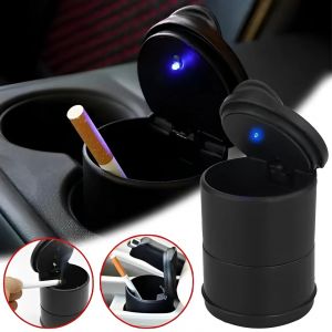 Cendrier de voiture LED en alliage cendrier tasse en plastique Portable sans fumée cendrier