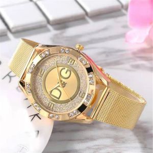 DQG-Montre à quartz ciel étoilé pour femme, marque de mode, diamant, acier inoxydable, bracelet en