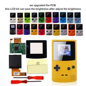 Kits d'écran LCD pour Console GBC, bricolage, boutons pour Game boy, rétro-éclairage couleur, écran