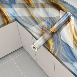 Autocollants décoratifs en feuille de marbre pour armoires de cuisine, rénovation de comptoir,