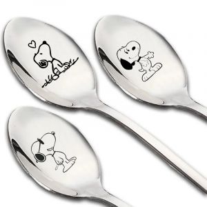 Snoopy &ndash; cuill&egrave;re en acier inoxydable, accessoires de cuisine, vaisselle pour enfants, cuill&egrave;res &agrave;