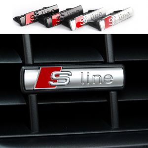 Emblème de calandre de voiture 3D, autocollant latéral de coffre arrière pour Audi S Line Q3 Q5 Q7