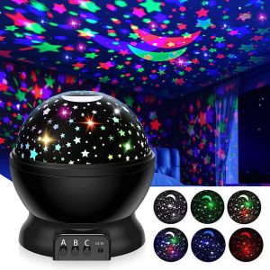Lampe de nuit projecteur ciel étoilé veilleuse projecteur bébé lampe décor rotatif étoilé pépinière