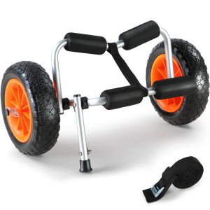VEVOR – chariot de canoë pliable de 250lb, avec pneus de 10 pouces, pied de Support pour pagaies,
