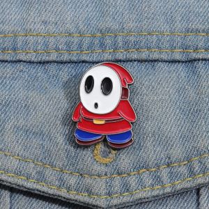 Broche fantôme timide, Badge de personnage de jeu de dessin animé, accessoires pour fans, cadeau,