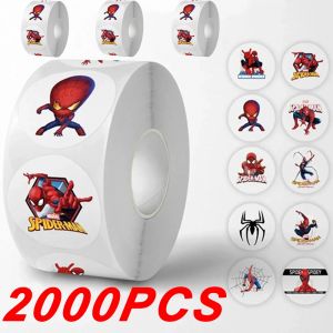500/2000 pièces film Spiderman rouleau autocollants Anime décalcomanie bricolage Skateboard