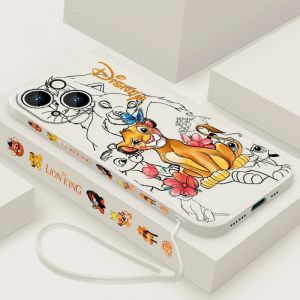Coque Disney pour iPhone, The Discuting, King Cool Art, Liquid Stores, Corde pour Apple iPhone 15,