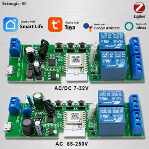 Zigbee &ndash; relais pour maison intelligente, Module 1/2CH, 85-250V, 220V, AC DC 12V 24V 7-32V,