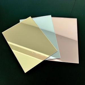 Feuilles de plexiglas acryliques miroir or/argent, verre Plexi pour panneaux, projets d'affichage de
