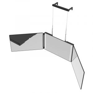 Missmeeca 3 voies miroir Selfcut 360 degrés miroir à trois volets 3 voies miroir en verre lumière