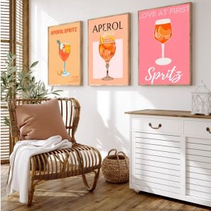 Affiches de films classiques Juice Mojito Aperol Spritz, affiche de qualité HD, peinture d'art