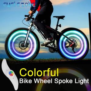 Lumière LED colorée pour roue de vélo, éclairage pour VTT, balance, flash iopathique, lampe de