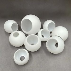 Abat-jour Globe en verre blanc, ouverture D4cm D3cm, E27 E14, pièce de rechange pour abat-jour en