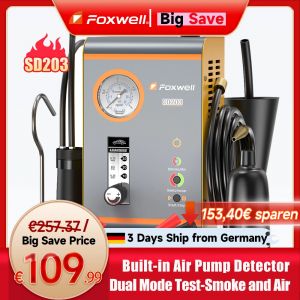 FOXWELL SD203 Machine à fumée automobile 12V pompe à Air intégrée EVAP détecteur de fuite sous vide