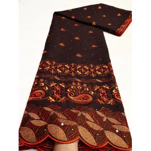 Tissu africain en dentelle de coton, Voile suisse de haute qualité, tissu nigérian en dentelle sèche