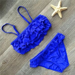 7-16 ans maillots de bain pour enfants Falbala maillot de bain pour filles bébé enfants Biquini