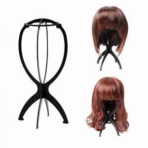 DUNIHead-Présentoir de perruque pliable en plastique, présentoir de chapeau portable réglable,