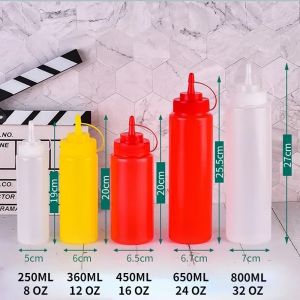 Condiment Squeeze HI, Gadget de cuisine, Ketchup, Mustard, Mayo, Hot aiss, Huile d'olive, HI, 250ml,