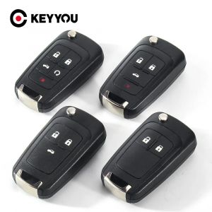KEYYOU – coque de clé télécommande pliable pour voiture, pour Chevrolet Cruze Epica Lova Camaro