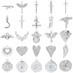 Pendentif poignard couleur argent faucille l'épée, pendentifs en acier inoxydable pour la