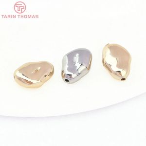 (8505) 6 pièces 8x11.5MM 24K couleur or laiton hétéromorfique entretoise perles Bracelet perles de