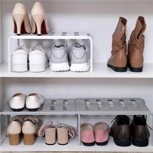 Étagère à chaussures extensible, étagère de rangement, support organisateur de chaussures sous