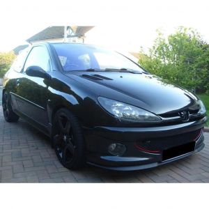Pour PEUGEOT 206 CUPRA R avant noir brillant spoiler avant pare-chocs Euro Spoiler lèvre universel 3