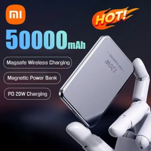 Xiaomi &ndash; batterie externe magn&eacute;tique 50000mAh, grande capacit&eacute; 120W, chargeur rapide sans fil,