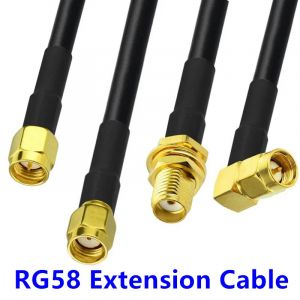 Câble Coaxial SMA mâle vers SMA mâle RG58 1M 3M 5M 10M 20M, prise SMA 3G 4G, câble d'extension